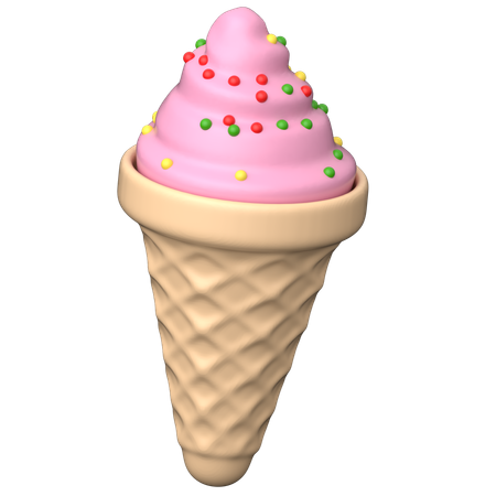 Helado de cono  3D Icon