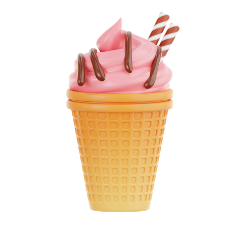 Cucurucho de helado  3D Icon