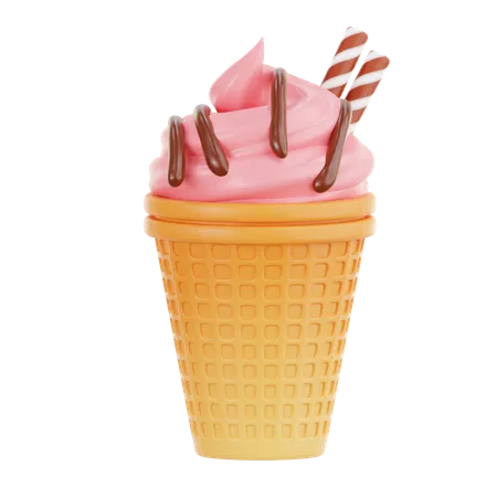 Cucurucho de helado  3D Icon