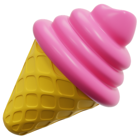 Cucurucho de helado  3D Icon