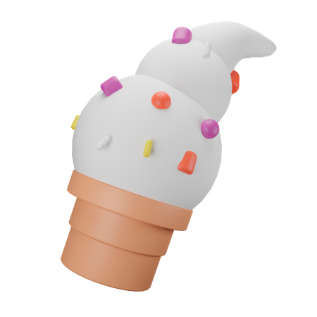 Cucurucho de helado  3D Illustration