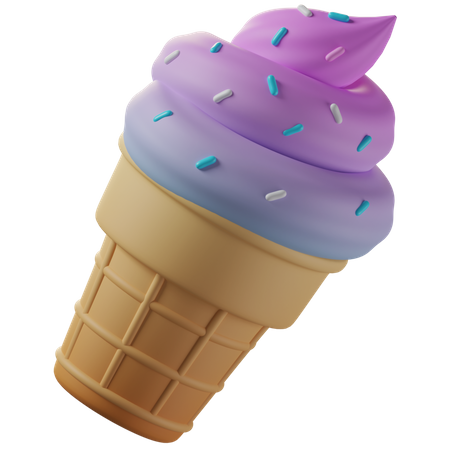 Cucurucho de helado  3D Illustration