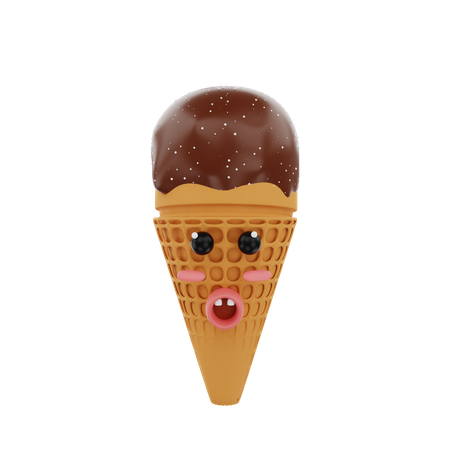 Cucurucho de helado  3D Illustration