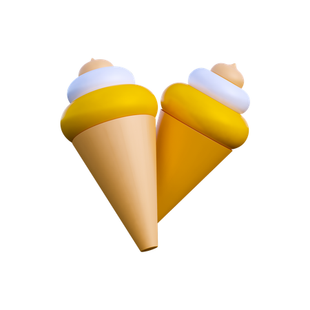 Cucurucho de helado  3D Illustration