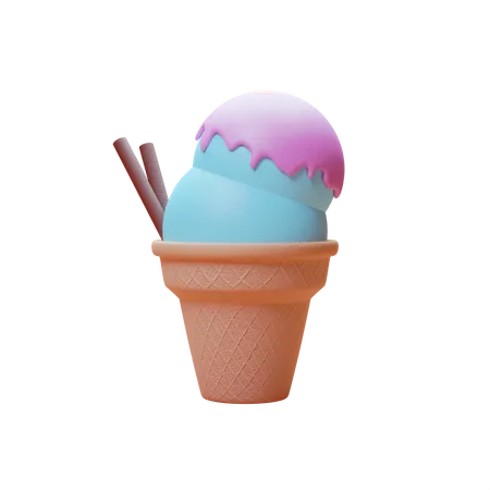 Cucurucho de helado  3D Icon