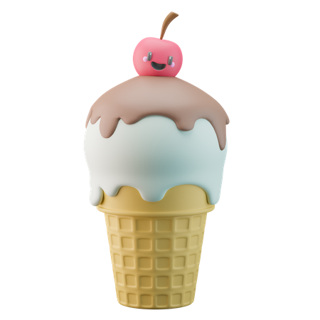 Cucurucho de helado  3D Icon