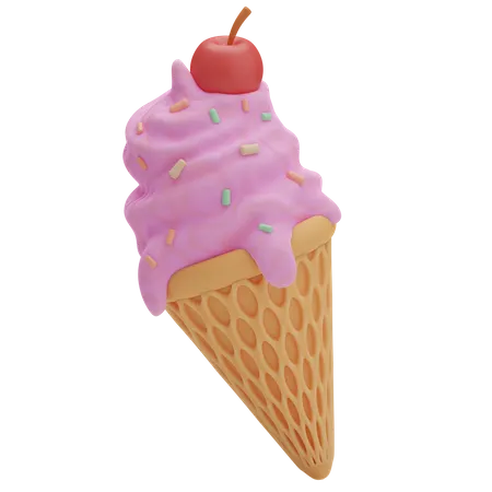 Cucurucho de helado  3D Icon