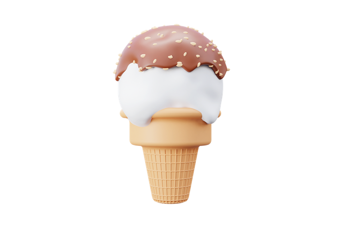 Cucurucho de helado  3D Icon