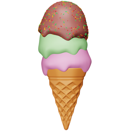 Cucurucho de helado  3D Icon