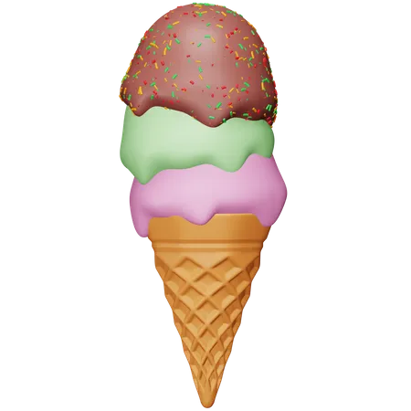 Cucurucho de helado  3D Icon