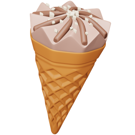 Cucurucho de helado  3D Icon