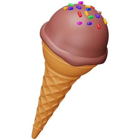 Cucurucho de helado  3D Icon