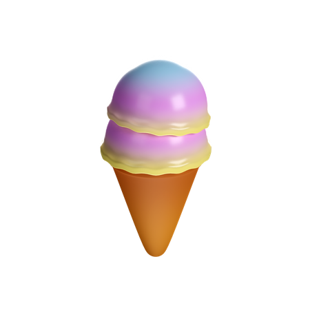 Cucurucho de helado  3D Icon