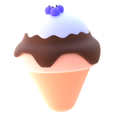 Cucurucho de helado  3D Icon