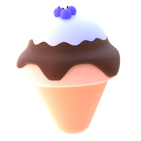 Cucurucho de helado  3D Icon