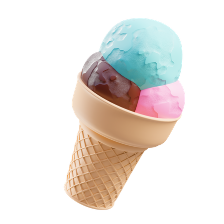 Cucurucho de helado  3D Icon