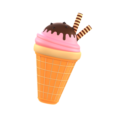 Cucurucho de helado  3D Icon