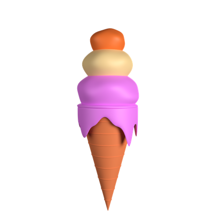 Cucurucho de helado  3D Icon