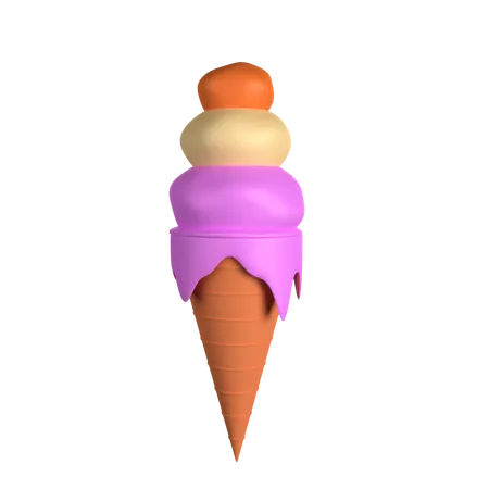 Cucurucho de helado  3D Icon