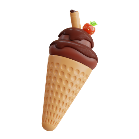 Cucurucho de helado  3D Icon