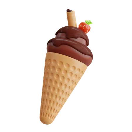 Cucurucho de helado  3D Icon