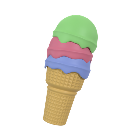 Cucurucho de helado  3D Icon