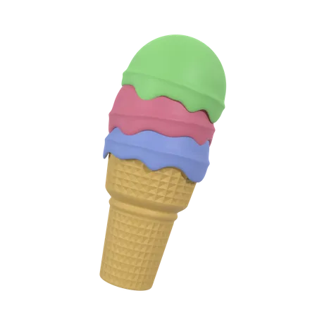 Cucurucho de helado  3D Icon