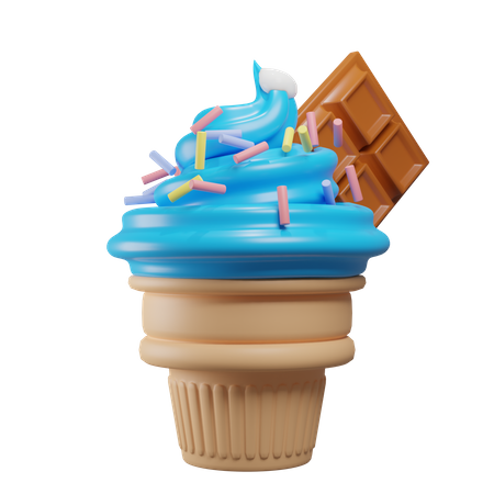 Cucurucho de helado  3D Icon