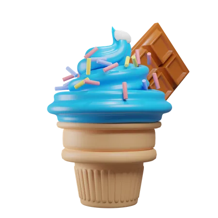 Cucurucho de helado  3D Icon