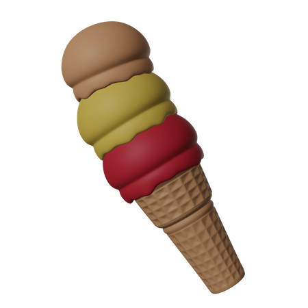 Cucurucho de helado  3D Icon