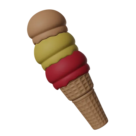 Cucurucho de helado  3D Icon