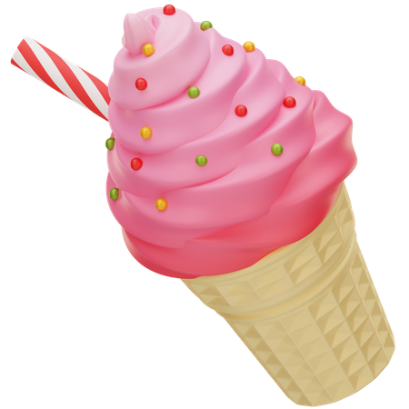 Cucurucho de helado  3D Icon