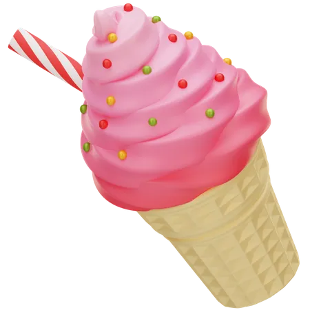 Cucurucho de helado  3D Icon