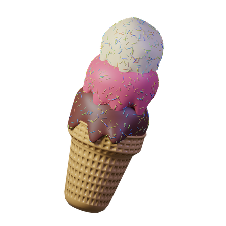 Cucurucho de helado  3D Icon