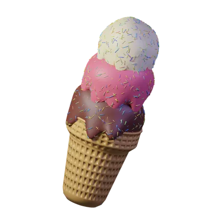 Cucurucho de helado  3D Icon