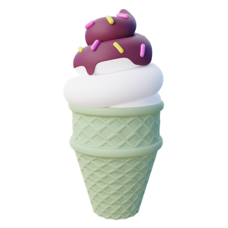 Cucurucho de helado  3D Icon