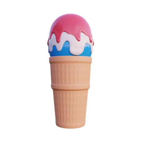 Cucurucho de helado  3D Icon