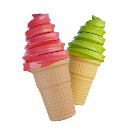 Cucurucho de helado  3D Icon