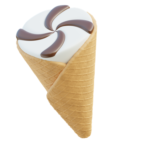 Cono de helado de fruta  3D Icon