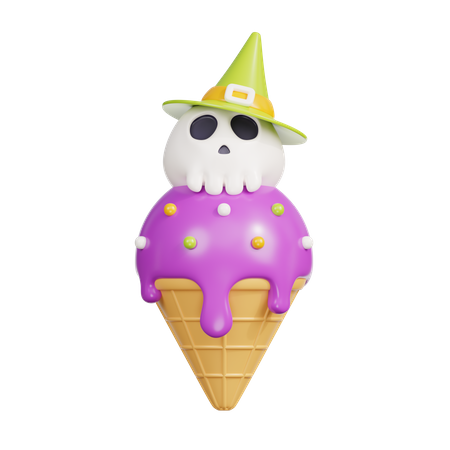 Cono de helado de halloween  3D Icon