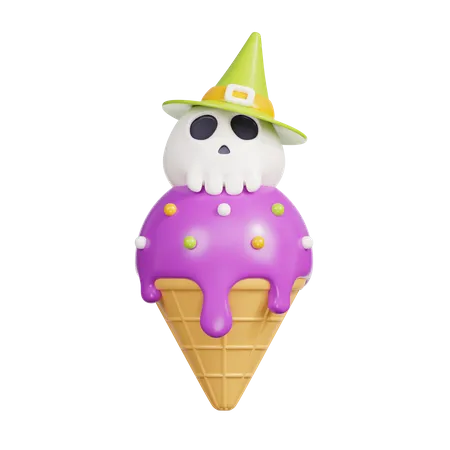 Cono de helado de halloween  3D Icon