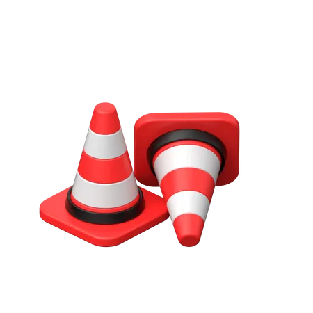 Cono de policia  3D Icon