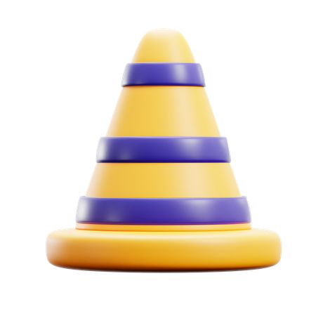 Cono de trafico  3D Icon