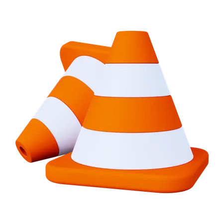 Cono de trafico  3D Icon