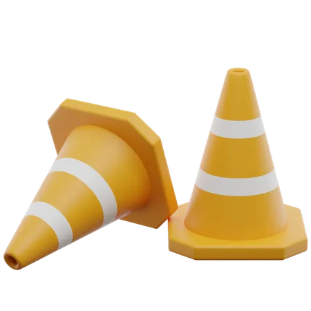 Cono de trafico  3D Icon