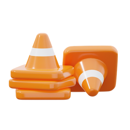 Cono de trafico  3D Icon