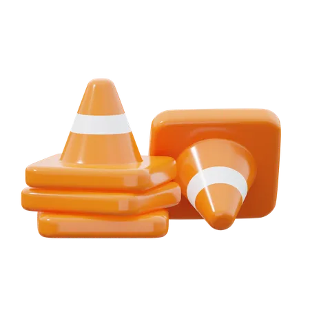 Cono de trafico  3D Icon