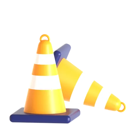 Cono de trafico  3D Icon