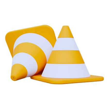 Cono de trafico  3D Icon