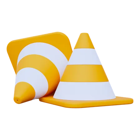 Cono de trafico  3D Icon